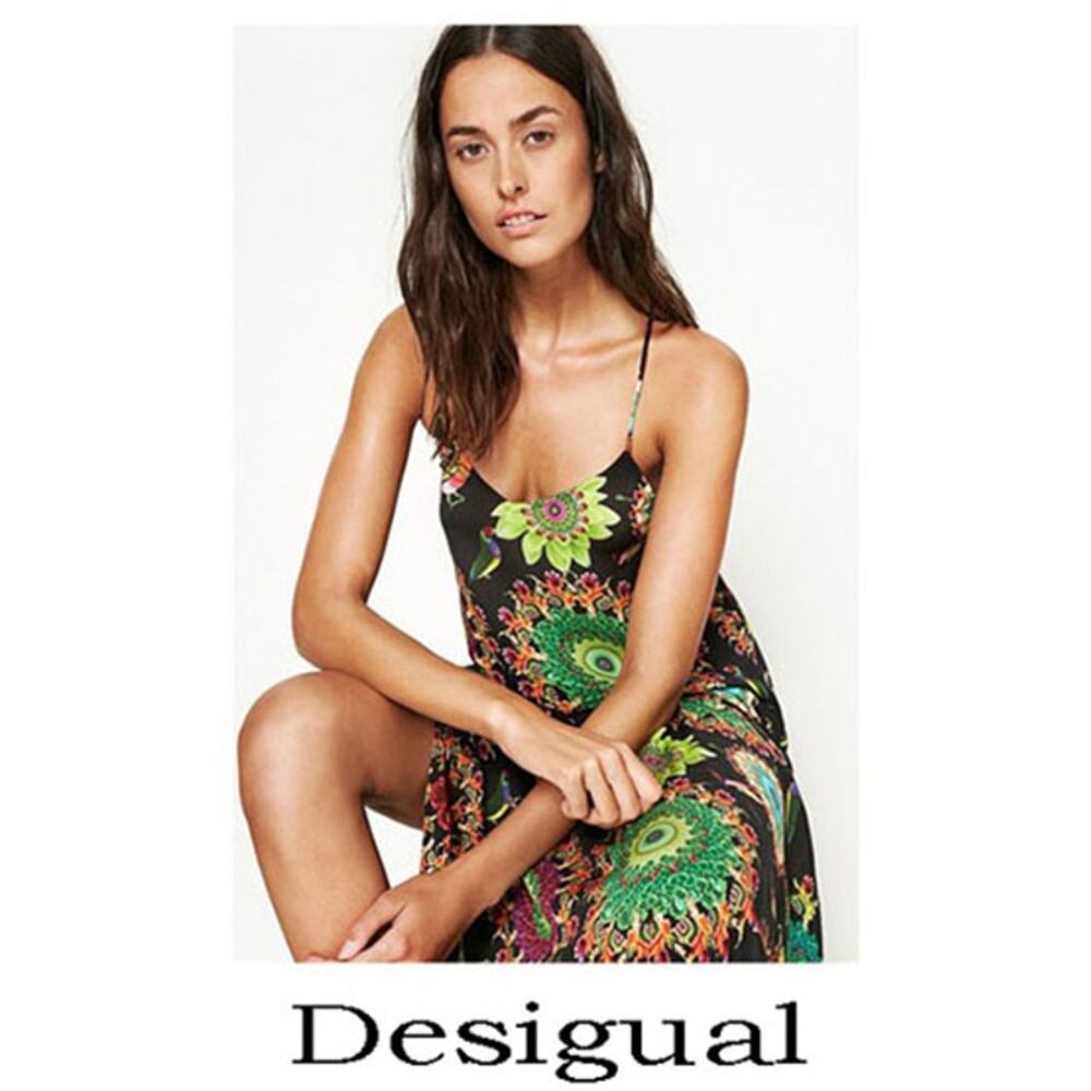 Desigual Women's Long HAWAII Sundress Dress Large